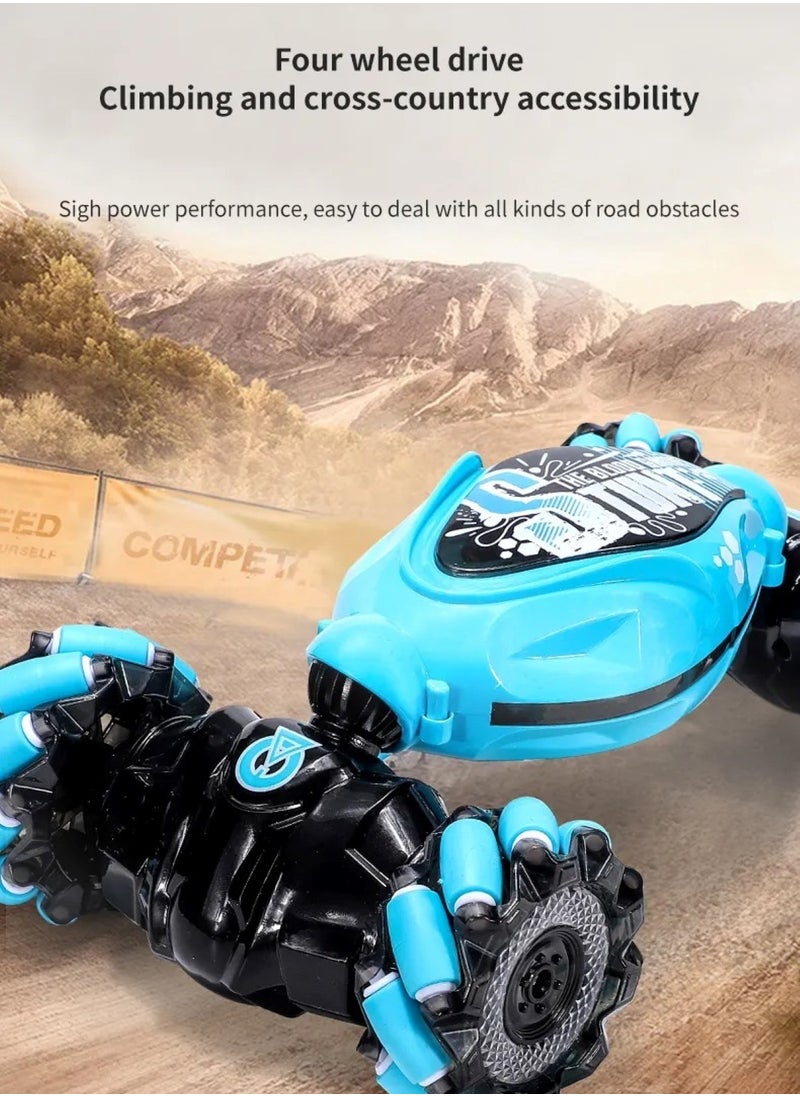 Huitich - Revolutionary Blue Remote-Controlled Stunt Car. - Image 1