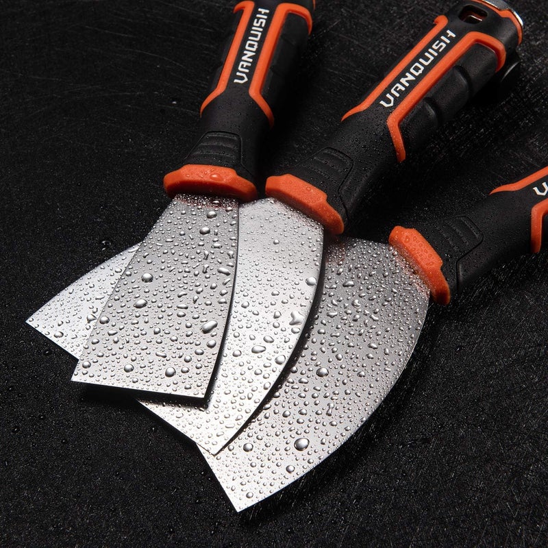 Vanquish Stainless Steel Putty Knife 1 Inch Scraper with Soft Grip Handle and Metal Hammer End (3560) - Image 5