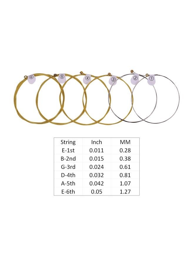 ZIKO 6-Piece Acoustic Guitar String DUS Silver Plated Ballad Guitar String 012 - Image 2