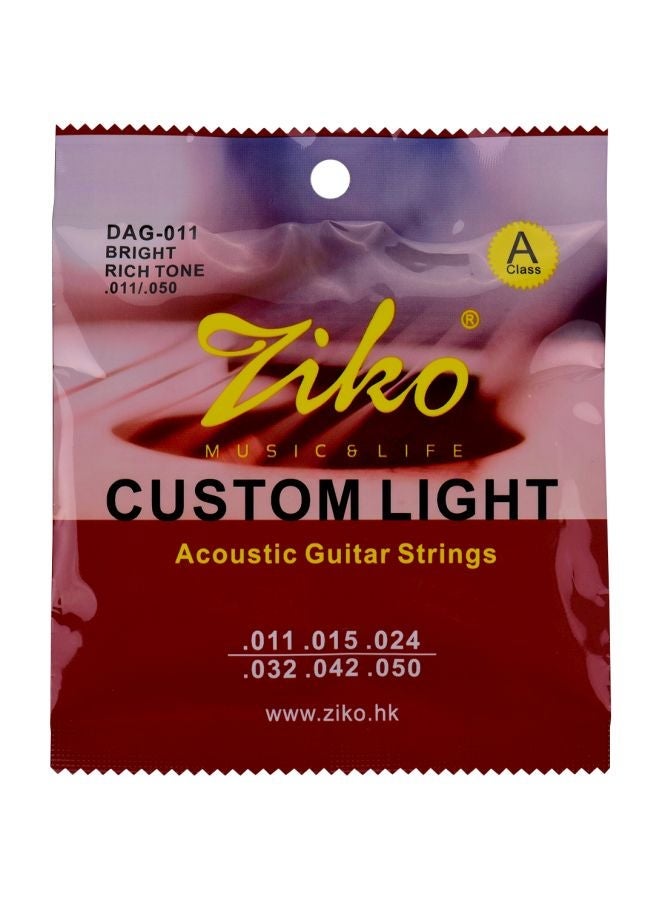 ZIKO 6-Piece Acoustic Guitar String DUS Silver Plated Ballad Guitar String 012 - Image 5
