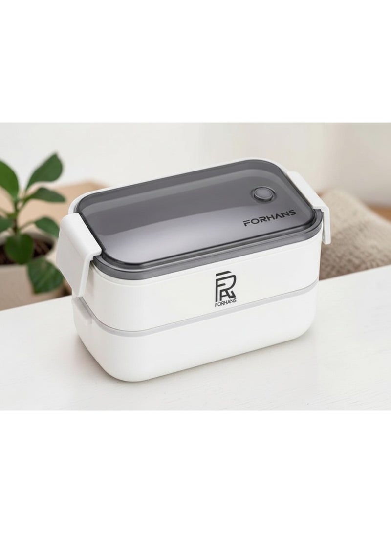 Forhans Bento Stainless Steel Lunch Box with carry beg for kids and Adults - Image 1