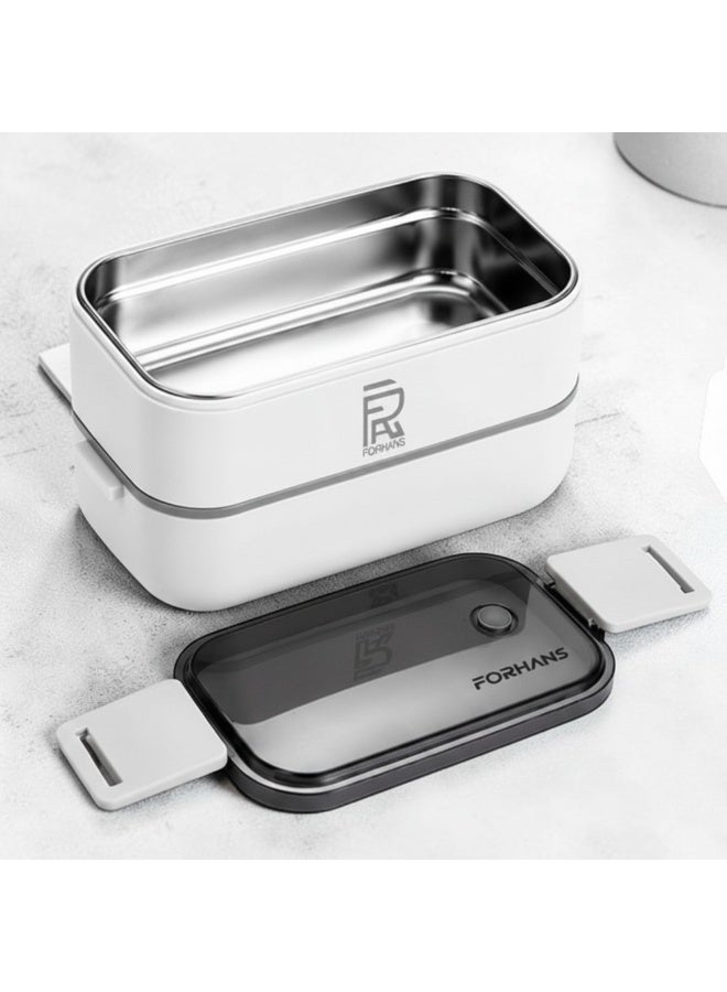 Forhans Bento Stainless Steel Lunch Box with carry beg for kids and Adults - Image 2