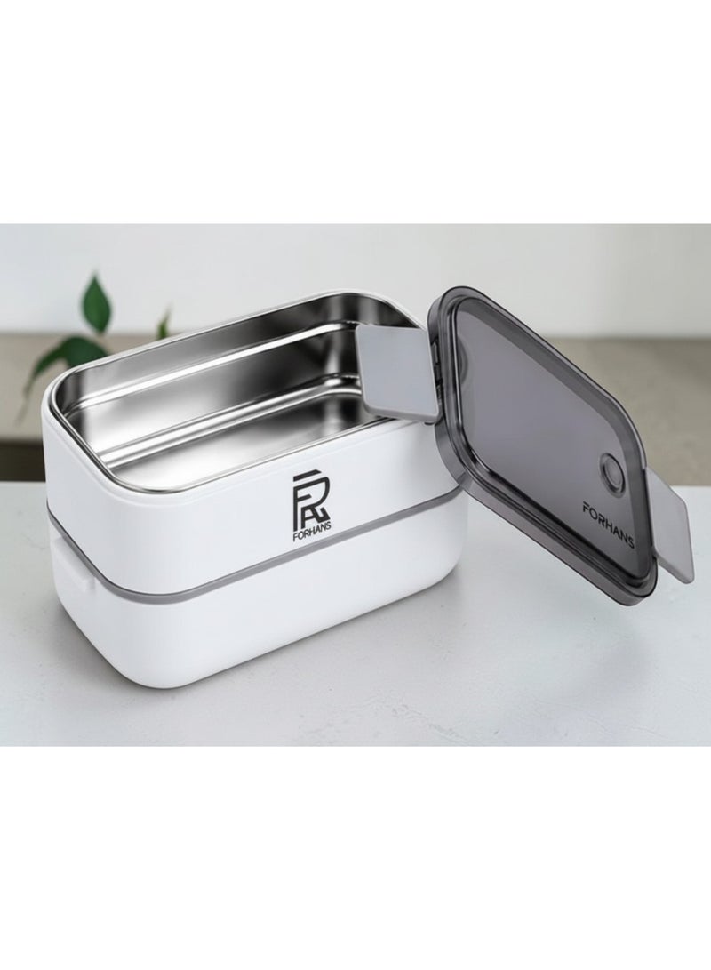 Forhans Bento Stainless Steel Lunch Box with carry beg for kids and Adults - Image 4