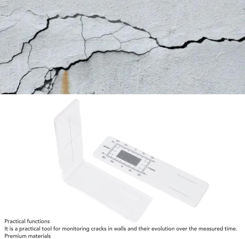 مقياس مراقبة تشققات زوايا الأكريليك ABS لقياس التشققات بدقة - Image 4