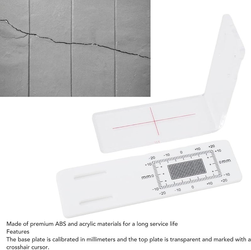 مقياس مراقبة تشققات زوايا الأكريليك ABS لقياس التشققات بدقة - Image 3