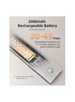 EZVALO EZVALO Under Cabinet Lights, 62 LED Rechargeable Battery Operated Motion Sensor Light Indoor 3 Color Temps, Wireless Closet Lights Under Counter Lights for Kitchen 6 Pack  - Image 3
