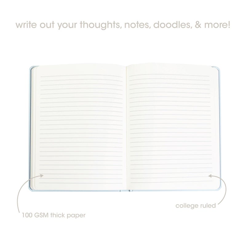 Pearhead Hardcover Journal Notebook 6x8 â€“ Blue Swan College-Ruled Writing Journal with 200 Lined Pages for Notes, Work & Journaling - Image 4