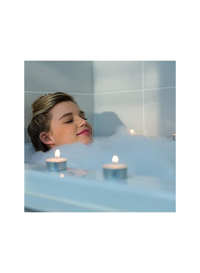 PROMASS شموع الشاي - 8 ساعات من الاحتراق الطويل، عبوات عملاقة 100،200،300 - شموع الشاي الأوروبية البيضاء بدون دخان وغير معطرة لشبات، حفلات الزفاف، عيد الميلاد، الزينة المنزلية - عبوة 100 - Image 5