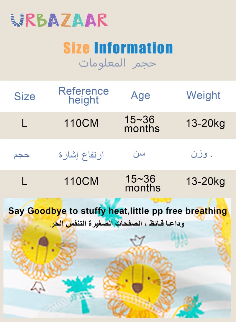 URbazaar Baby Potty Training Underwear for Boys and Girls, 5 Pack Absorbent Training Pants for Toddlers with Printed Reusable Cotton Toilet Training Pants for 12-18kg Kids (2-4 Years) - Image 4