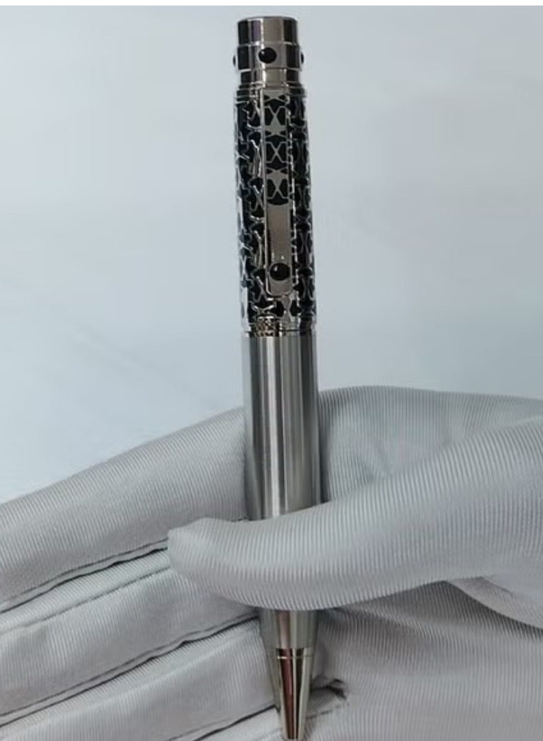 A ballpoint pen with a stylish and luxurious design that combines classic and modern elegance, presented in a luxurious box.