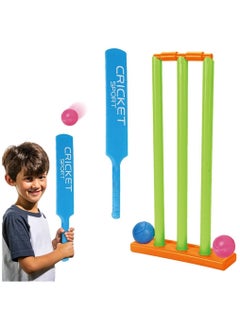 Home Smart Home Smart Cricket Play Set for Kids Lightweight and Durable Beach Plastic Cricket Set Include Bat Ball and stumps for Play  - Image 1