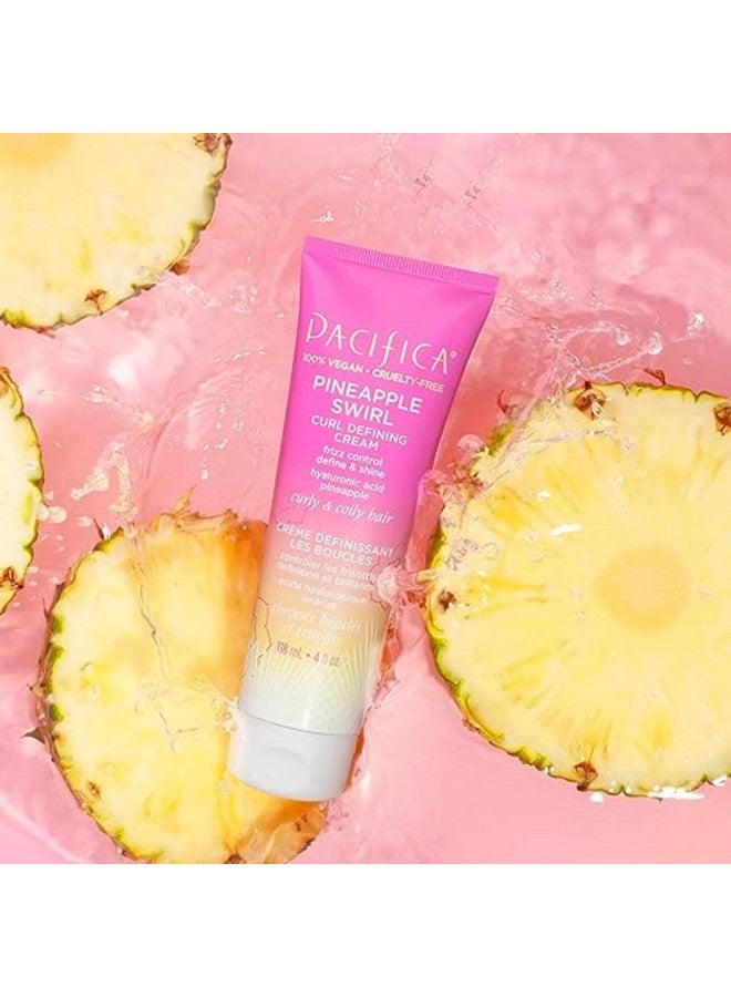 Beauty Pineapple Swirl Curl Defining Cream, 100% Vegan & Cruelty Free, 4 Fl Oz