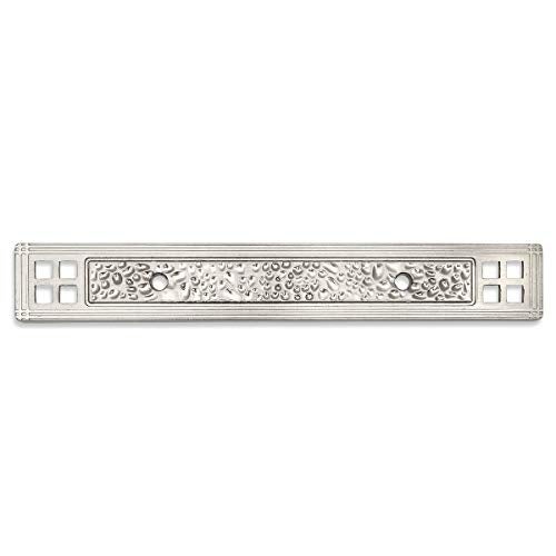 Cosmas 10 Pack 10554SN Satin Nickel Hammered Cabinet Handle Pull Backplate Back Plate Hardware - 3" Inch Hole Centers - Image 5