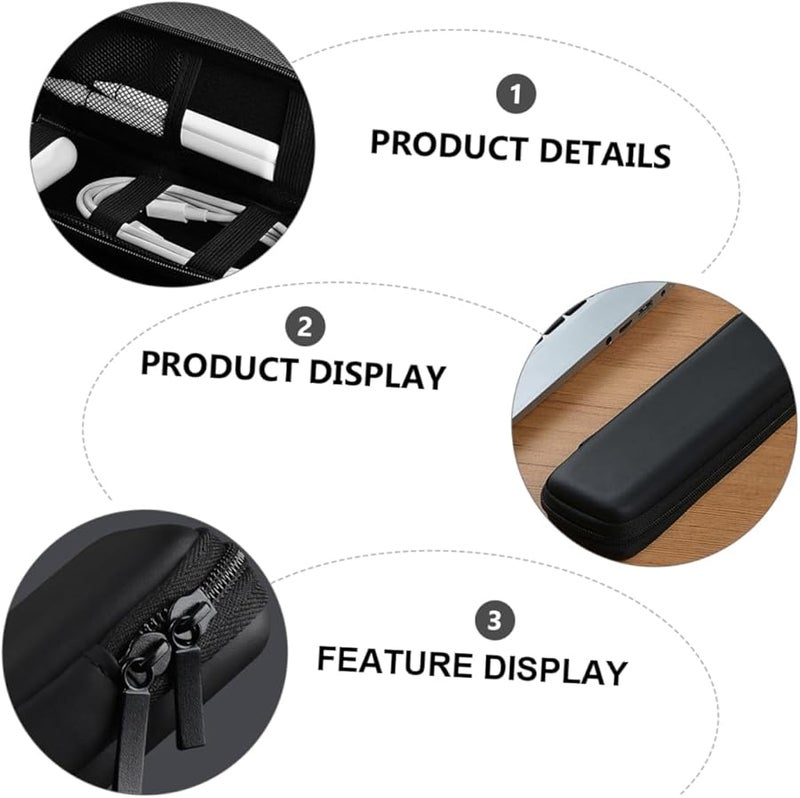 Black Pencil Case Protective Storage Holder for Stylus Pen and Accessories - Image 5