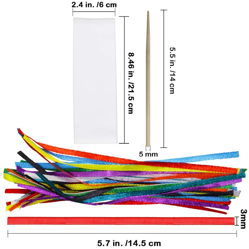 Supla 36 Sets 4 Style Magic Scratch Rainbow Bookmarks Making Kit for Kids Students Party Favor Scratch Paper DIY Bookmarks Bulk with Scratching Tools Satin Ribbons for Classroom Activities - Image 3