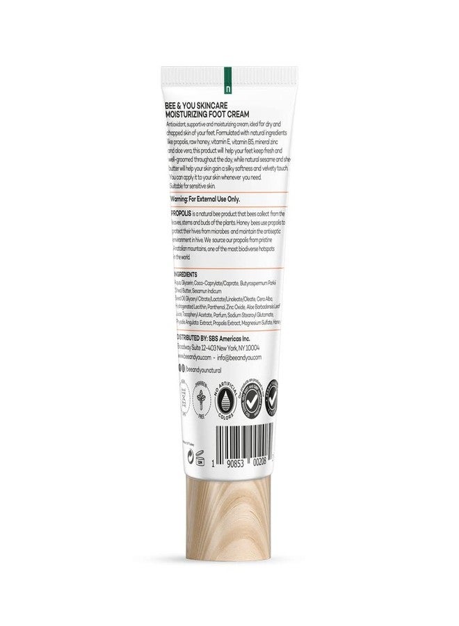 BEE & YOU BEE and YOU 100% Natural, Foot Cream Moisturizer for Dry Cracked Feet, Propolis Extract, Aloe Vera, Raw Honey, Shea Butter, Coconut Oil, Vitamin B5, Zinc, 1.69 fl oz - Image 3