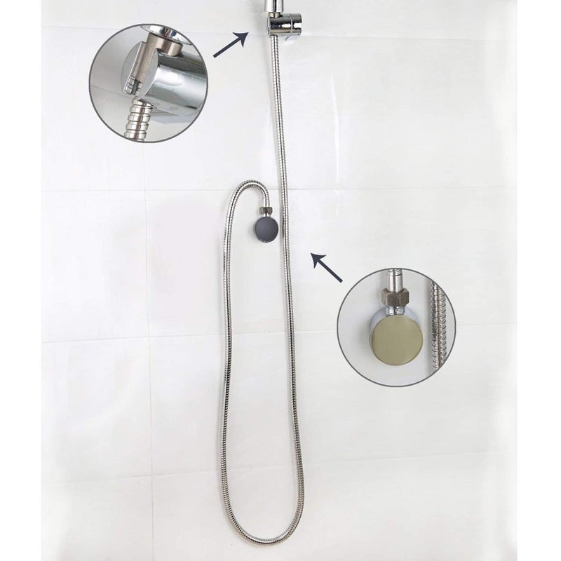 KINIK Diamond Stainless Steel Chrome Finished Extendable 1.75 Meter Flexible Shower Hose, Handshower Hose, Shower Tube and Health Faucet Tube for Bathroom - Image 3