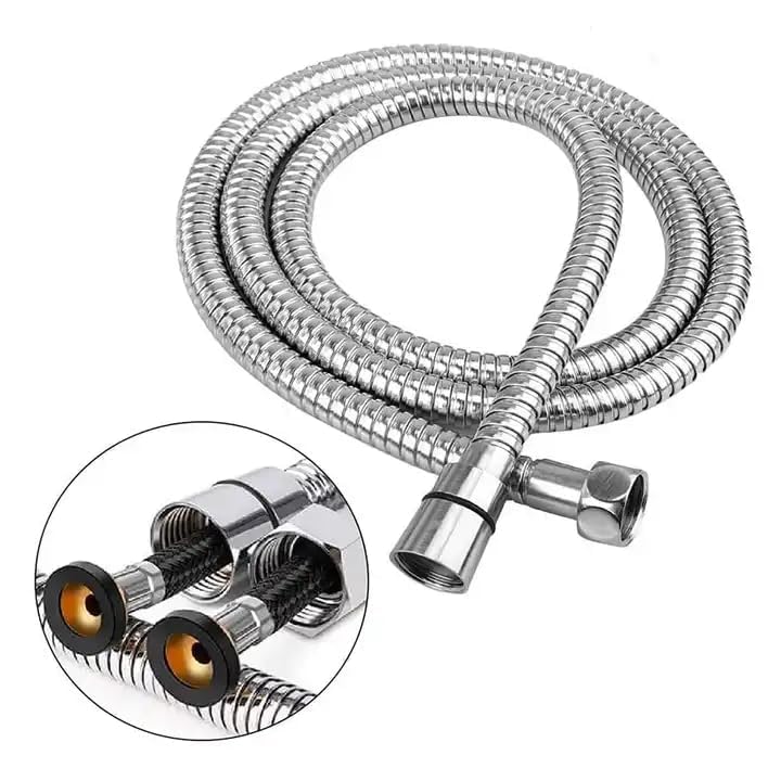 KINIK Diamond Stainless Steel Chrome Finished Extendable 1.75 Meter Flexible Shower Hose, Handshower Hose, Shower Tube and Health Faucet Tube for Bathroom - Image 4