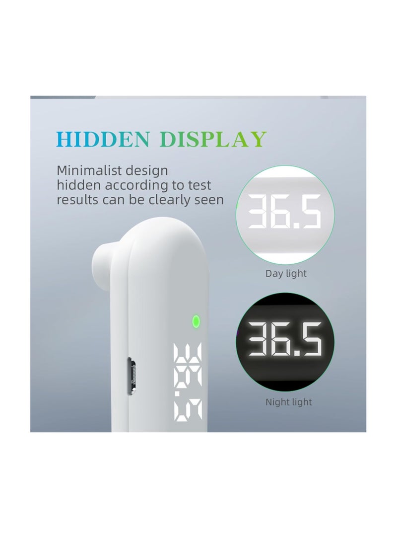 عام مقياس حرارة الجبين الطبية ، مقياس حرارة قابل لإعادة الشحن للبالغين والأطفال ، مقياس حرارة رقمية محمولة بالأشعة تحت الحمراء مع إنذار الحمى وشاشة LCD ، نتائج فورية دقيقة واحدة دقيقة - Image 2