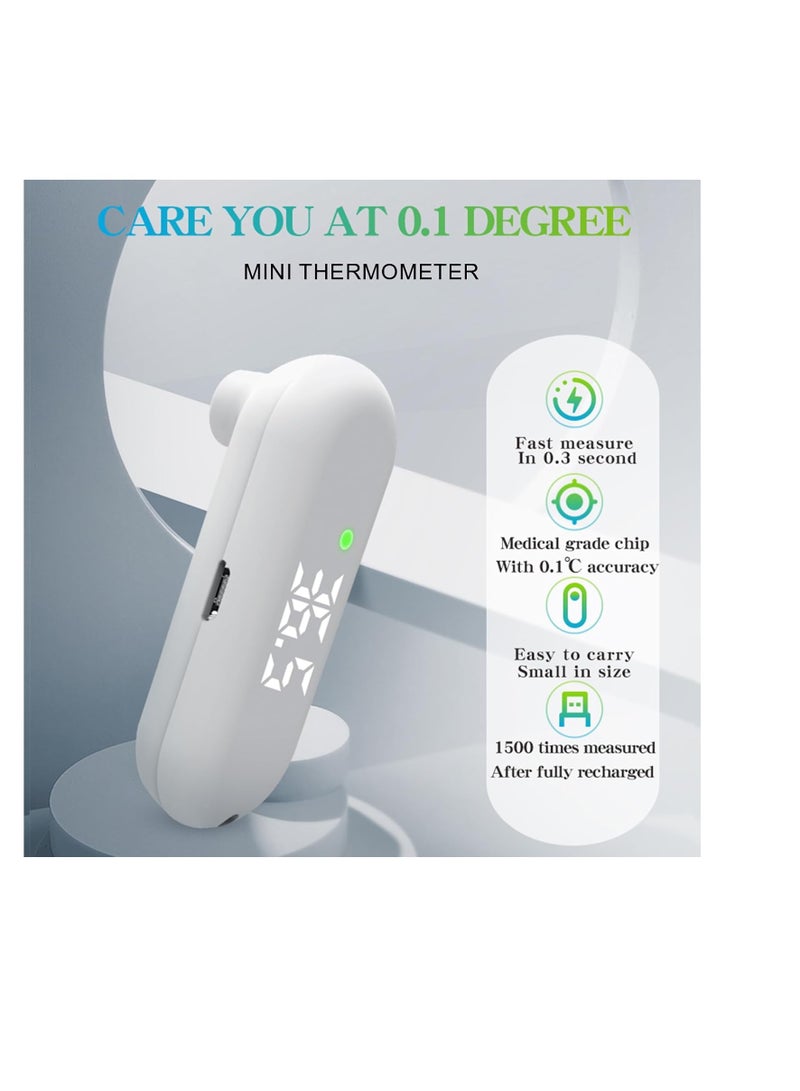 عام مقياس حرارة الجبين الطبية ، مقياس حرارة قابل لإعادة الشحن للبالغين والأطفال ، مقياس حرارة رقمية محمولة بالأشعة تحت الحمراء مع إنذار الحمى وشاشة LCD ، نتائج فورية دقيقة واحدة دقيقة - Image 4