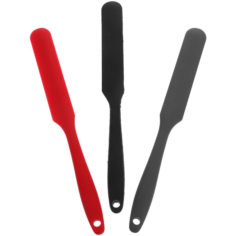 3Pcs Silicone Spatulas Long Handle Flexible Jar Scraper Heat Resistant Baking Cooking - Image 2