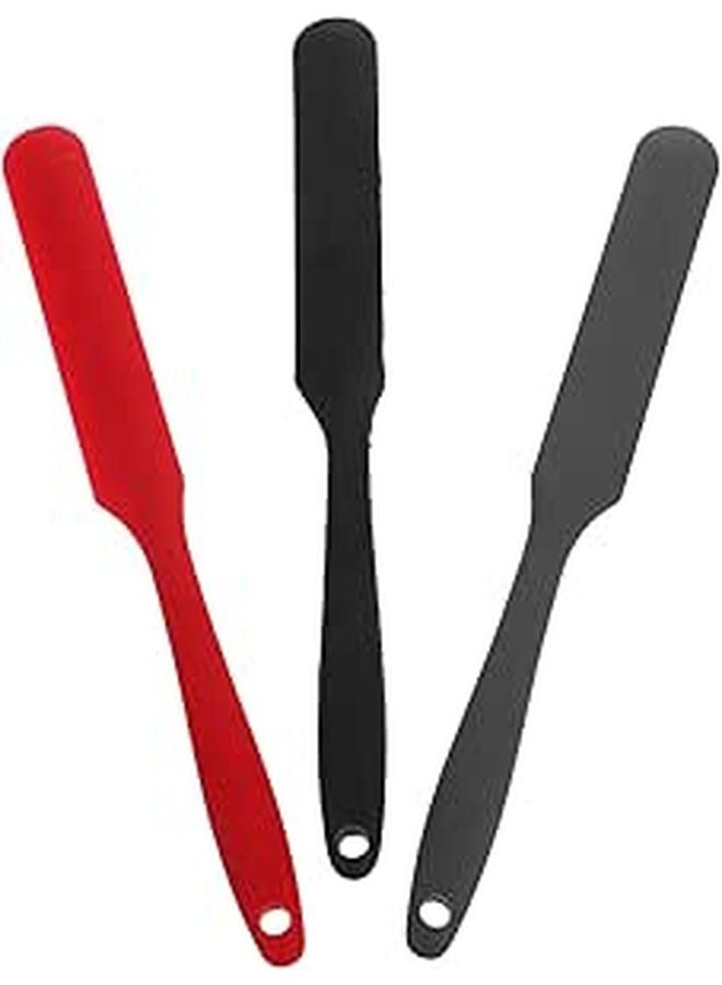3Pcs Silicone Spatulas Long Handle Flexible Jar Scraper Heat Resistant Baking Cooking - Image 1