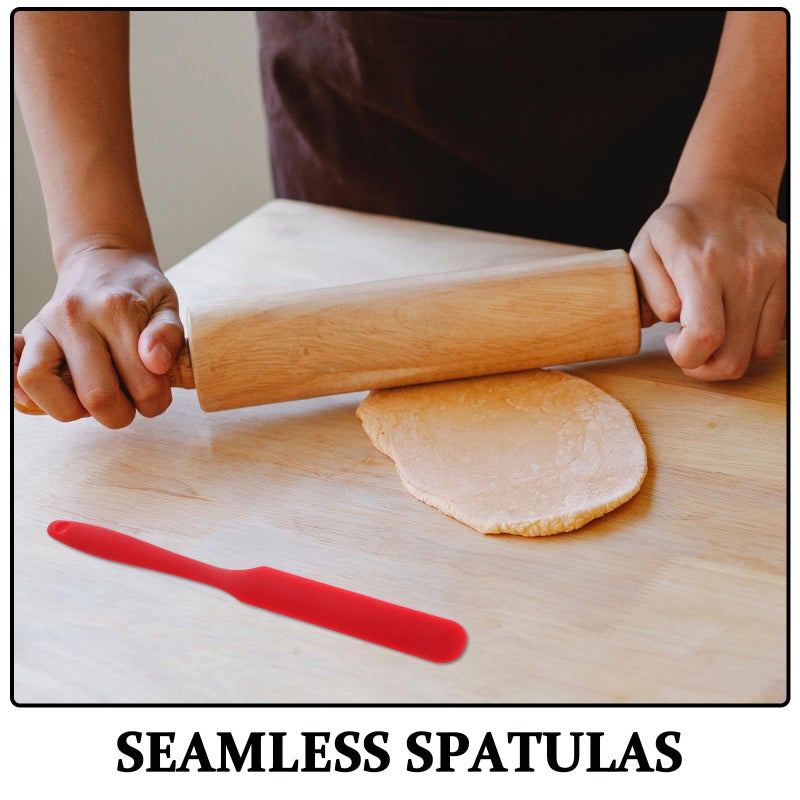 3Pcs Silicone Spatulas Long Handle Flexible Jar Scraper Heat Resistant Baking Cooking - Image 4