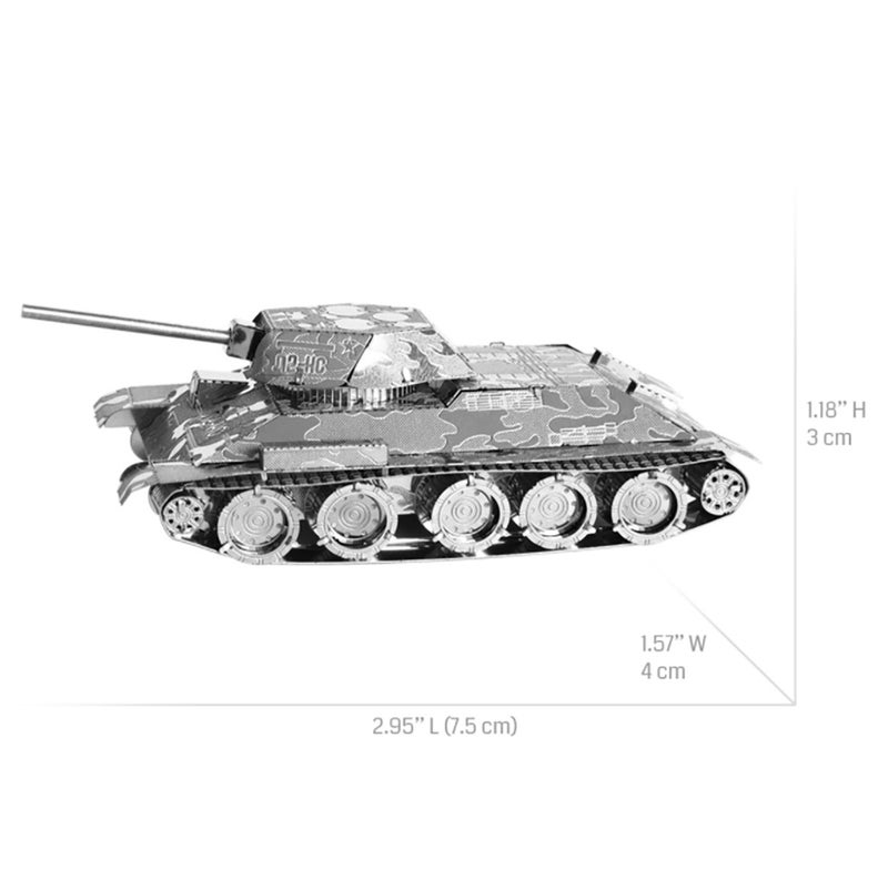 Tank Diy Handmade 3D Metal Puzzle Adult Stereo Model Assembled Assembled Educational Toys High - Image 1