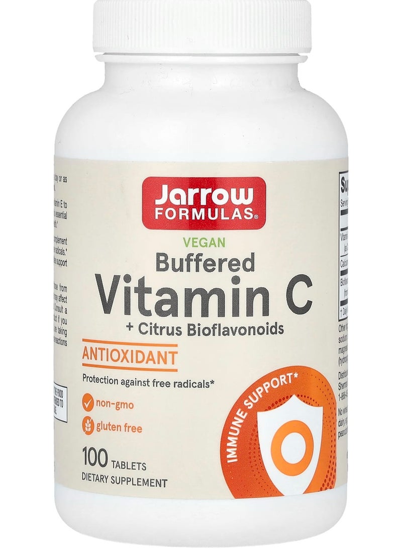 jarrow formulas Vegan Buffered Vitamin C + Citrus Bioflavonoids, 100 Tablets
