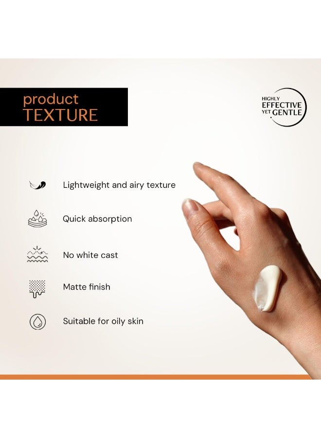 Deconstruct 5% Vitamin C Gel Sunscreen for Oily Skin SPF 50 PA++++ | Brightens Skin Tone | New Gen UV Filters | Lightweight & Non-greasy | In vivo tested | For Men & Women - 50g - Image 3