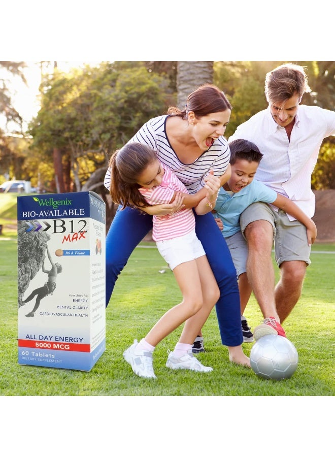 Wellgenix B12 Max Tablets for Energy - 60 Count - Image 5