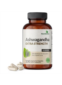 Ashwagandha Extra Strength Stress & Mood Support with BioPerine - Non GMO Formula, 100 Vegetarian Capsules