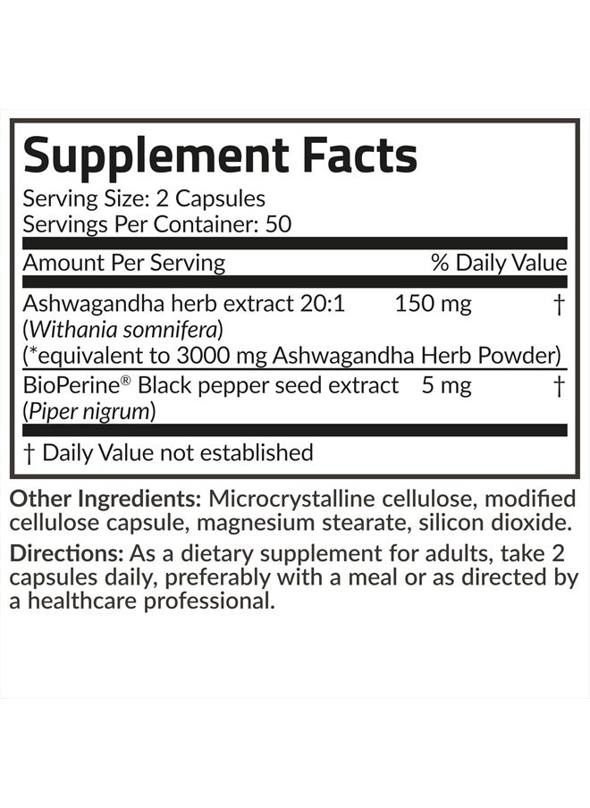 Futurebiotics - Ashwagandha Extra Strength Stress & Mood Support with BioPerine - Non GMO Formula, 100 Vegetarian Capsules - Image 1