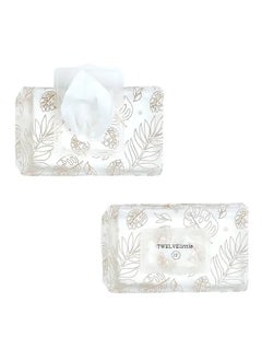 TWELVElittle TWELVElittle Reusable Wet Wipes Frosted Pouch - Leaf Print  - Image 1