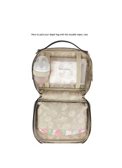 TWELVElittle TWELVElittle Reusable Wet Wipes Frosted Pouch - Leaf Print  - Image 3
