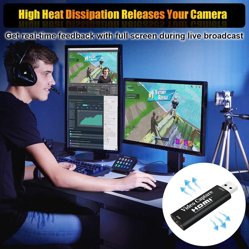 Microware HDMI USB Video Capture Card (USB 2.0 to HDMI Black) - Image 4