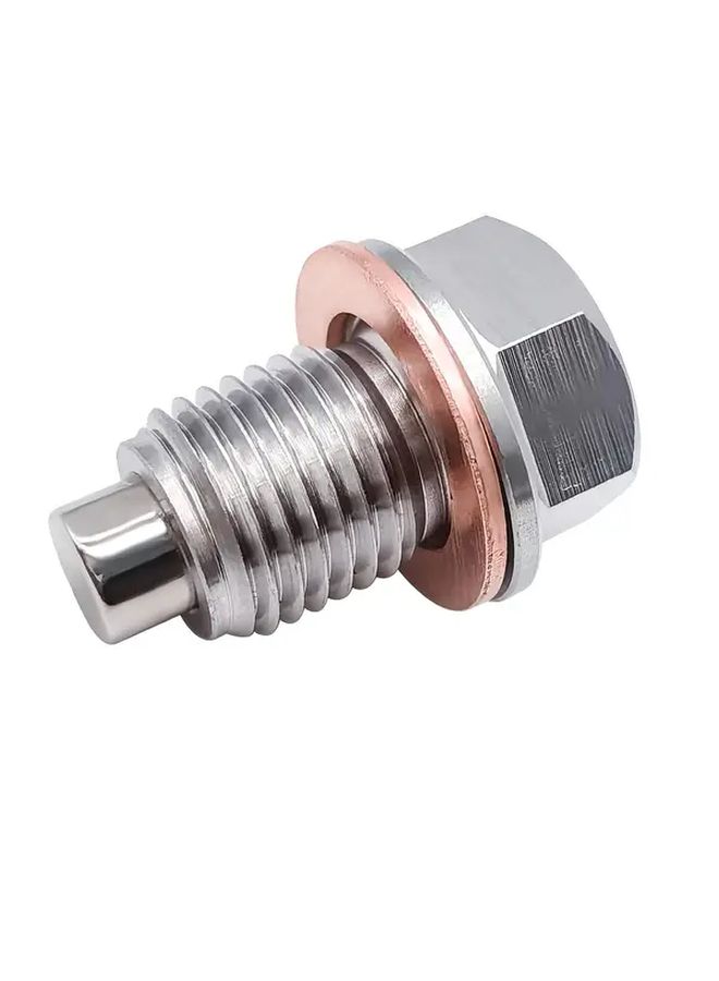 Black M14X1 5 Magnetic Oil Drain Plug With Anti Leak Crush Washer Universal Fit - Image 5