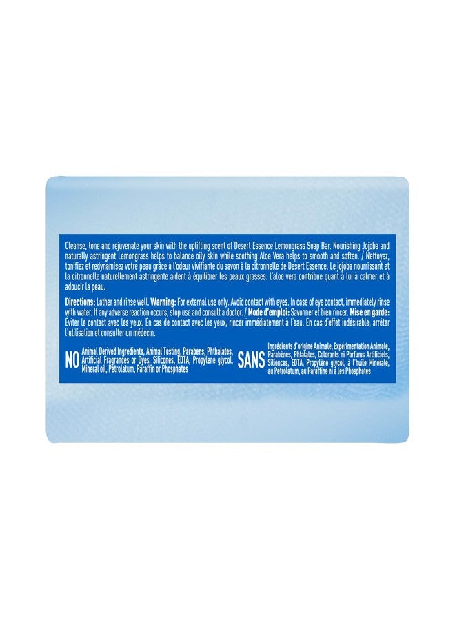 Desert Essence Lemongrass Soap Bar - Creamy Botanical Cleanser with Sustainable Palm, Lemongrass & Jojoba Oils - Vegan, Sulfate-Free, Cruelty-Free - 5 oz - Image 5