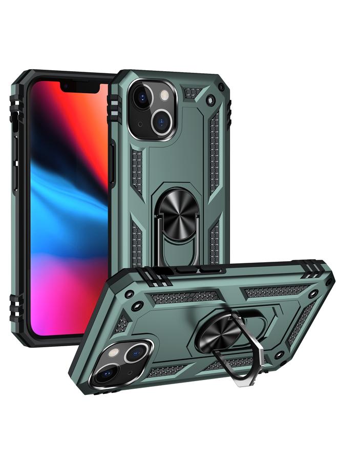 S-TOP Case For iPhone 13 Shockproof TPU + PC Protective Case with 360 Degree Rotating Holder - Image 1