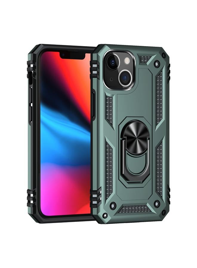 S-TOP Case For iPhone 13 Shockproof TPU + PC Protective Case with 360 Degree Rotating Holder - Image 2