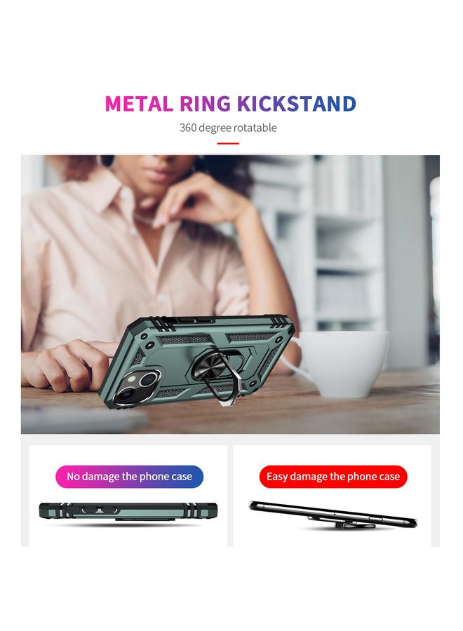 S-TOP Case For iPhone 13 Shockproof TPU + PC Protective Case with 360 Degree Rotating Holder - Image 3