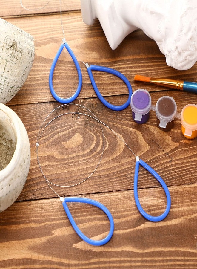 Zhehao 2 Pieces Clay Cutters Wire Steel Wire Cutting Pottery Tools with Black and Blue Plastic Handle for Clay Artists Cheese Dough Sculpting Pottery Tools - Image 5