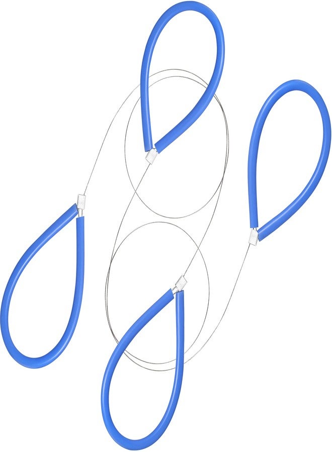 Zhehao 2 Pieces Clay Cutters Wire Steel Wire Cutting Pottery Tools with Black and Blue Plastic Handle for Clay Artists Cheese Dough Sculpting Pottery Tools - Image 1