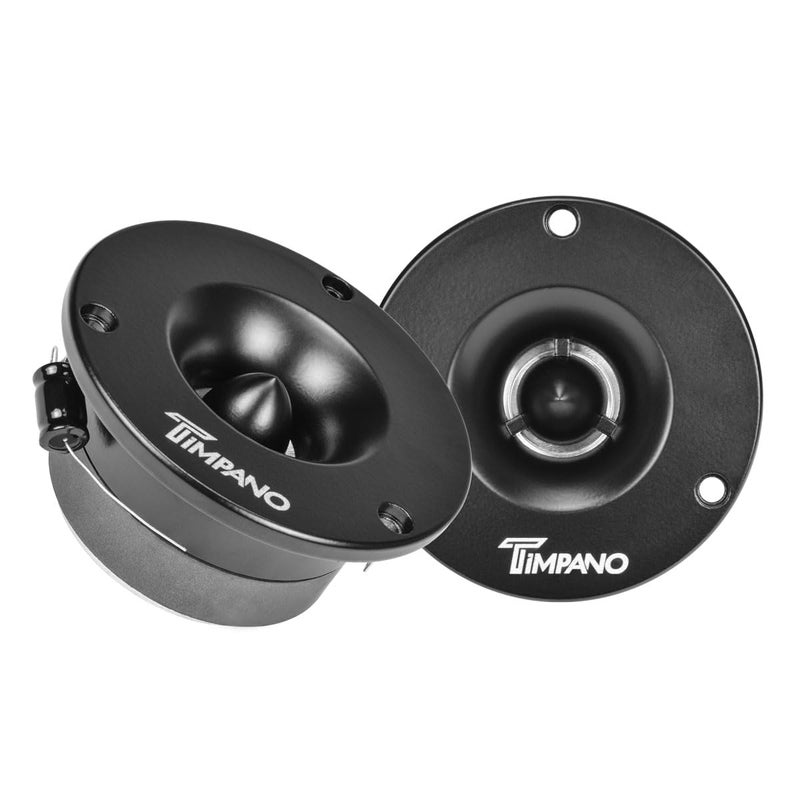 Timpano TPT-ST3 Black Slim Super Tweeter, 600 Watts 4 Ohm, 105 dB, 1 in Voice Coil, 3.75 Inch Pro Car Sound System Bullet Tweeters (Pair) - Image 1