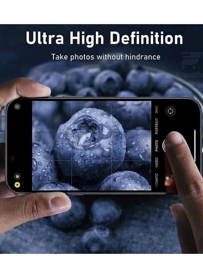 حماية عدسة الكاميرا الخلفية لجهاز فيفو V60 لايت - زجاج مقوى شفاف HD بصلابة 9H - واقي عدسة / واقي زجاج الكاميرا المقاوم للخدوش / مقاوم للخدوش / متوافق مع الحافظة - أسود - Image 5