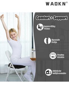 WAOKN Memory Foam Seat Cushion, Massage Seat Cushion, Anti Hemorrhoids Cushion, Hip Push Up, Yoga Orthopedic, Comfort Foam Tailbone Pillow,Office Seat Cushion, Car Office Chair Seat Cushion Pad (BLACK)  - Image 2