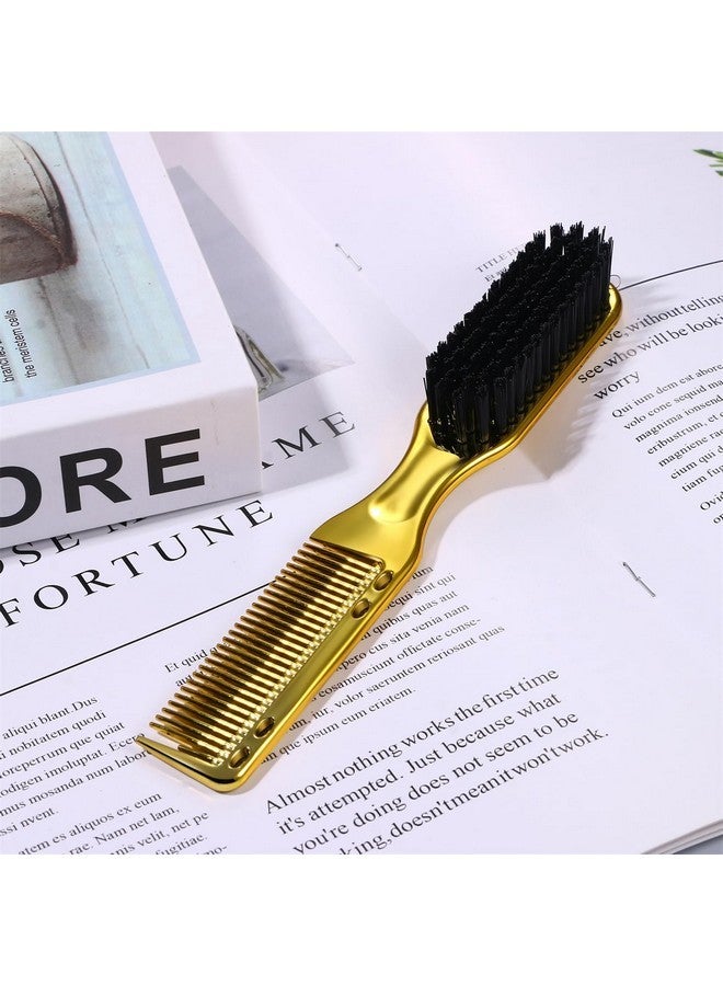 Vtrem Styling Comb For Men: Double Head Cleaning Brush Comb Golden Men'S Oil Head Beard Styling Brush-Cleaning Tools Salons Home Use - Image 2