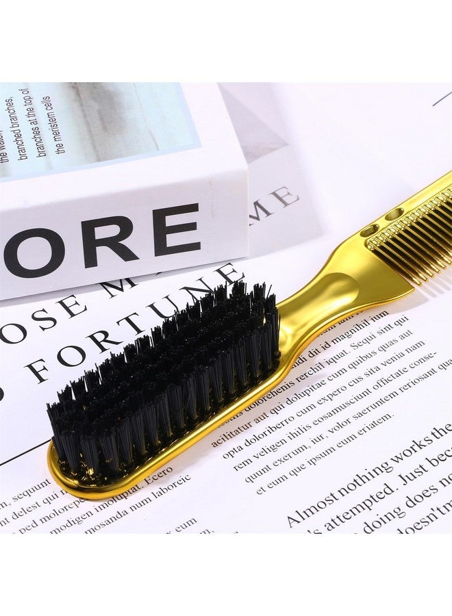 Vtrem Styling Comb For Men: Double Head Cleaning Brush Comb Golden Men'S Oil Head Beard Styling Brush-Cleaning Tools Salons Home Use - Image 3