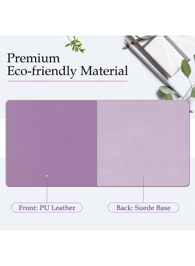 Towwi Desk Pad 90×43cm – Waterproof Leather Desk Mat, Smooth Extended Surface for Keyboard & Mouse (Violet) - Image 2