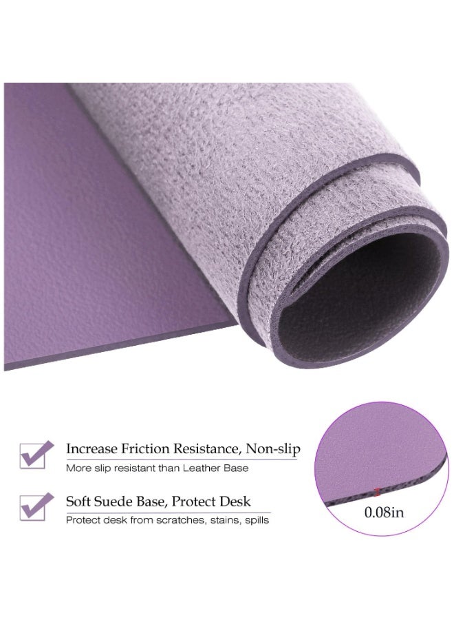 Towwi Desk Pad 90×43cm – Waterproof Leather Desk Mat, Smooth Extended Surface for Keyboard & Mouse (Violet) - Image 5